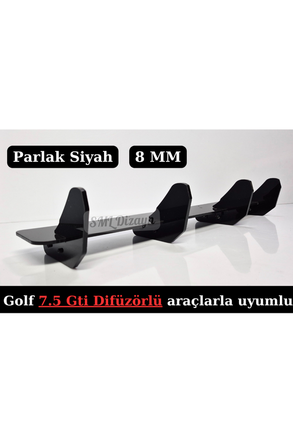 rear diffuser splitter for golf mk7.5 gti