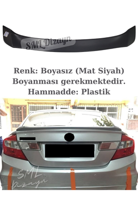 honda civic fb7 bagaj üstü spoiler
