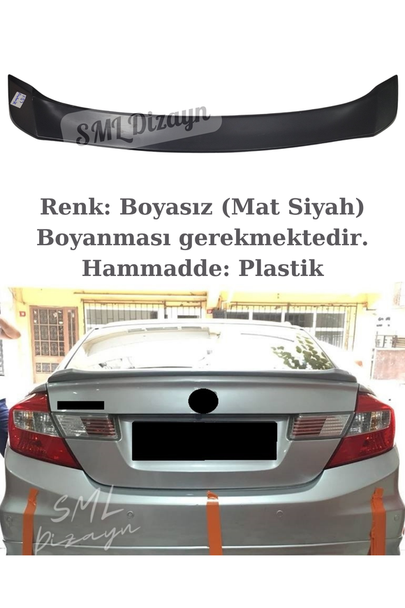 honda civic fb7 bagaj üstü spoiler