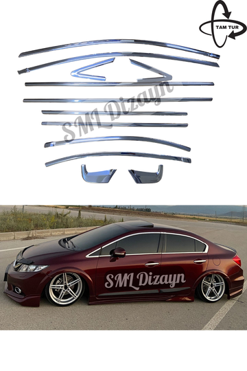 window chrome trim for honda civic 9th gen