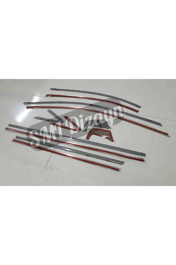 honda civic fb7 krom cam çıtası nikelajı