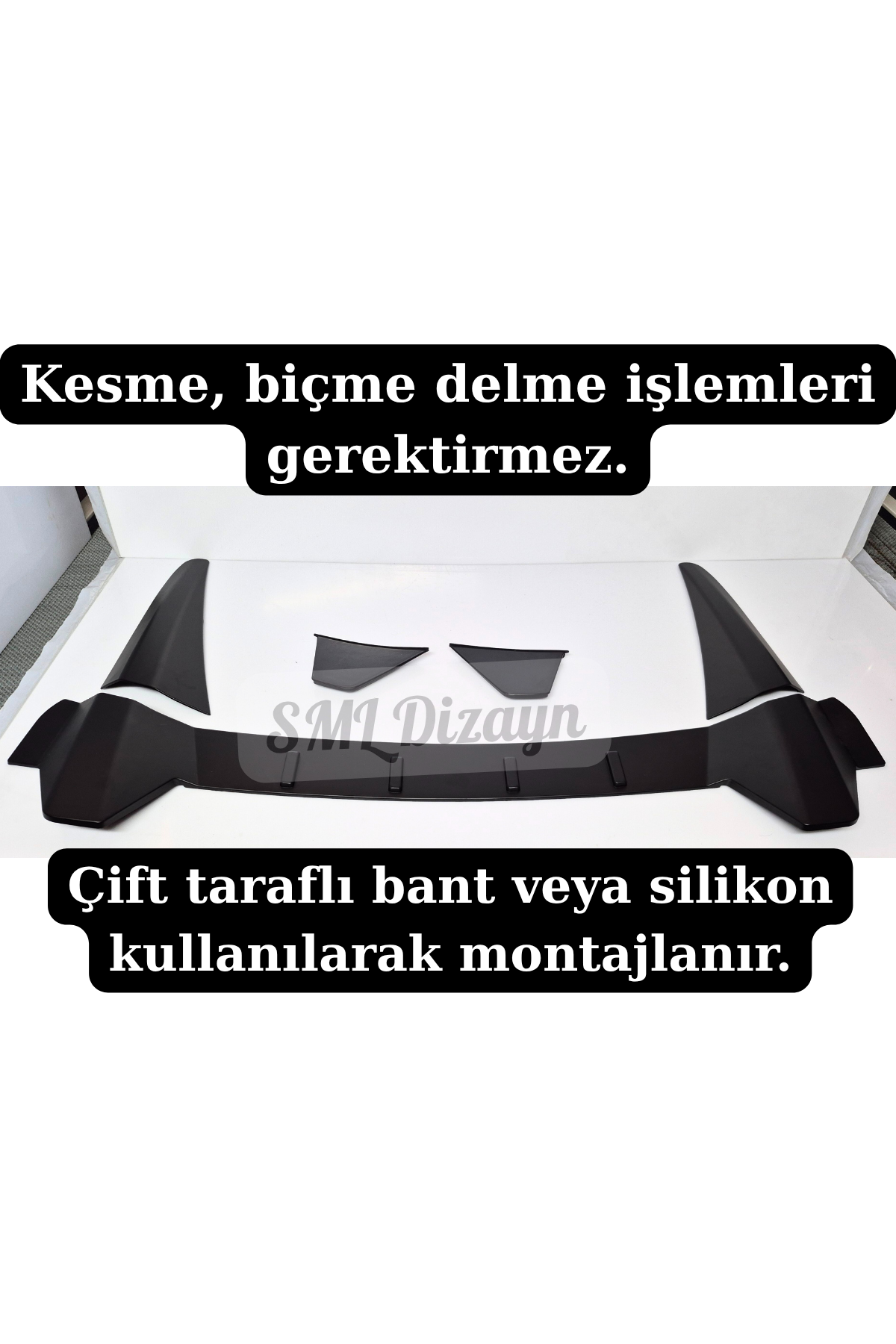 Civic Fc5 Typer Tavan Spoiler Spoyler 3 Parça Mat Siyah Plastik