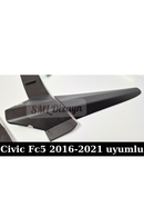 Civic Fc5 Typer Tavan Spoiler Spoyler 3 Parça Mat Siyah Plastik-5