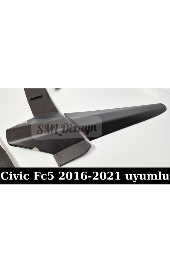 Civic Fc5 Typer Tavan Spoiler Spoyler 3 Parça Mat Siyah Plastik