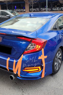 2016-2017-2018-2019-2020-2021 honda civic fc5 arka tampon alt fren lambası sis ledi lambası kırmızı 3 çizgi