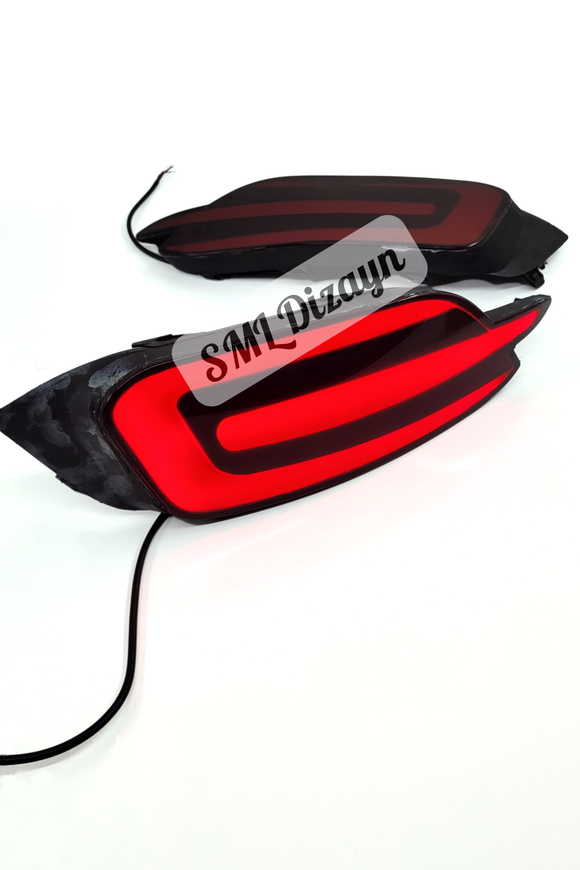 2016-2017-2018-2019-2020-2021 honda civic fc5 arka sis ledi e dizayn lamba arka tampon için