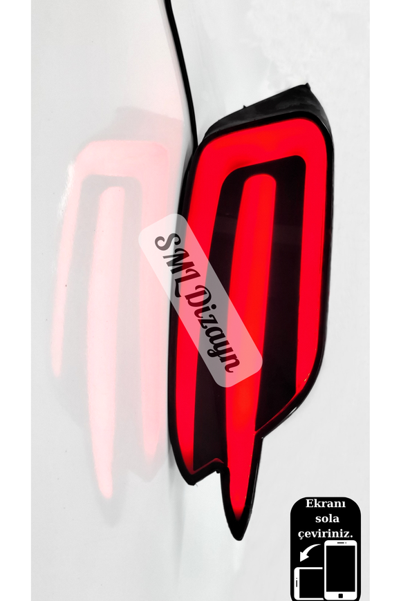 2016-2017-2018-2019-2020-2021 honda civic 10th gen sedan rear bumper red light led 