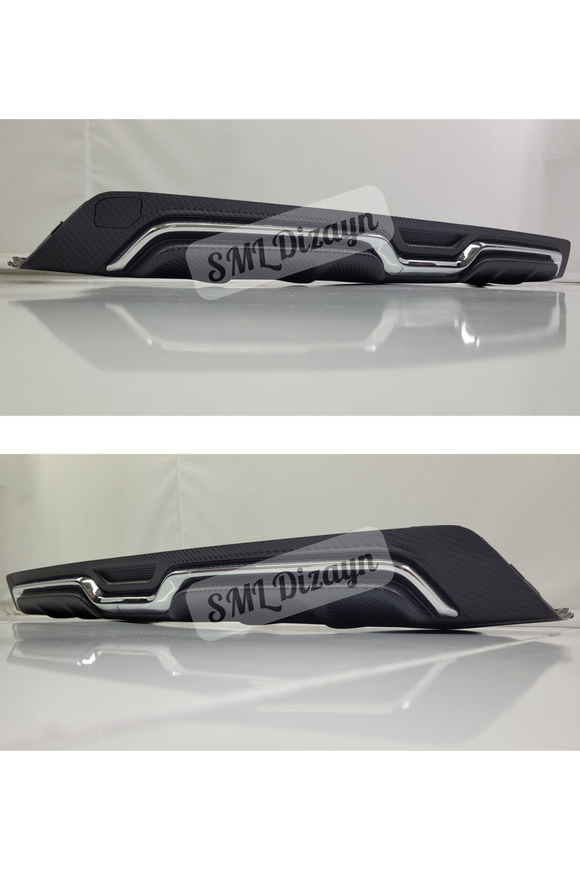 honda civic fc5 nikelajlı arka tampon eki difüzör