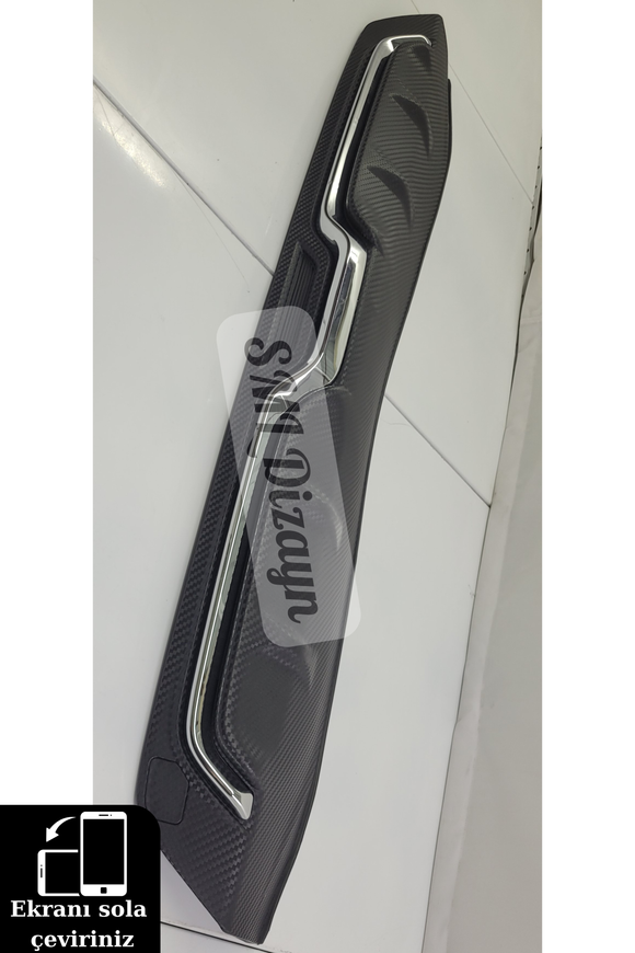 Civic Fc5 Carbon Look Diffuser Rear Attachment Matte Black 2016-2021 