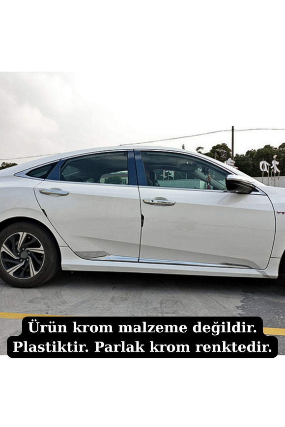 door molding chrome trim cover for civic 10th gen