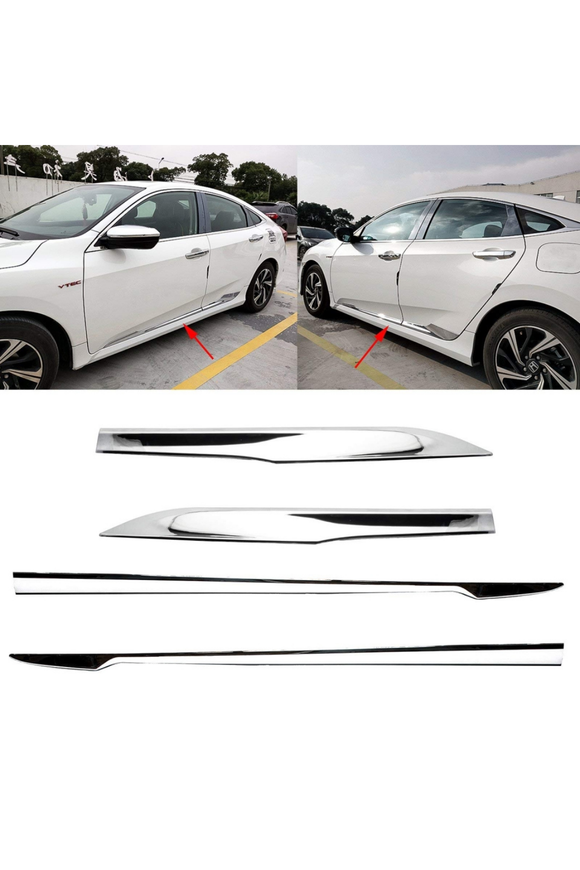door molding chrome trim cover for civic 10th gen