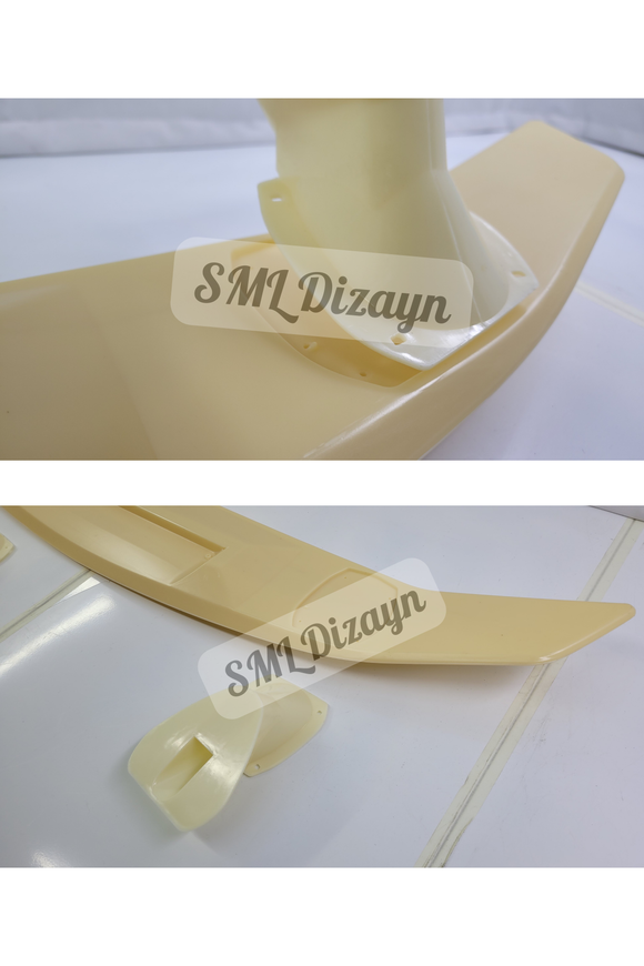 Civic Fc5 Spoiler Trunk Top 2-legged Swallowtail Spoiler Unpainted 2016-2021