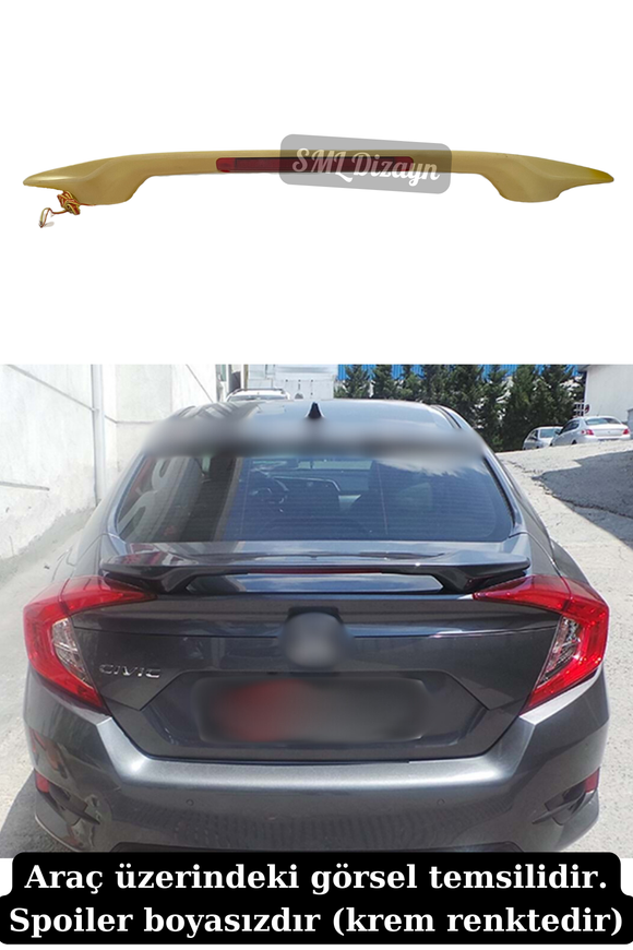 honda civic fc5 bagaj üstü spoiler