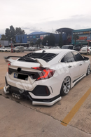 honda civic fc5 typer 6 parça arka flap bıçak lip