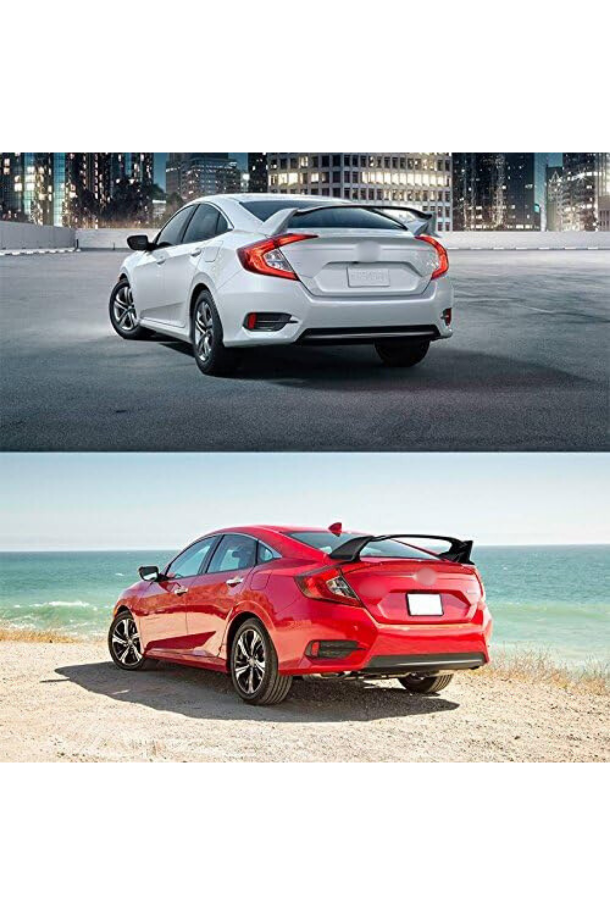 rear truk spoiler for honda civic 10th gen sedan