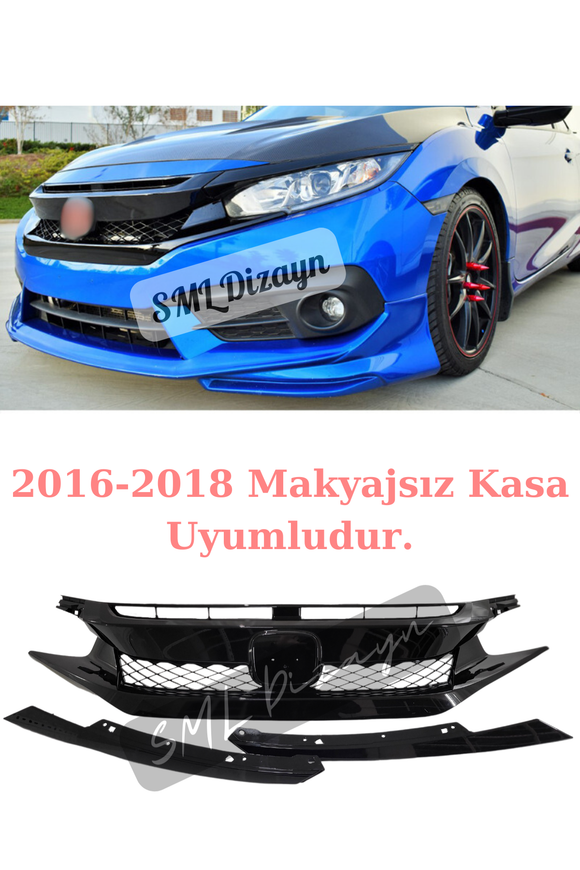 2016-2017-2018 honda civic fc5 ön panjur typer böbrek