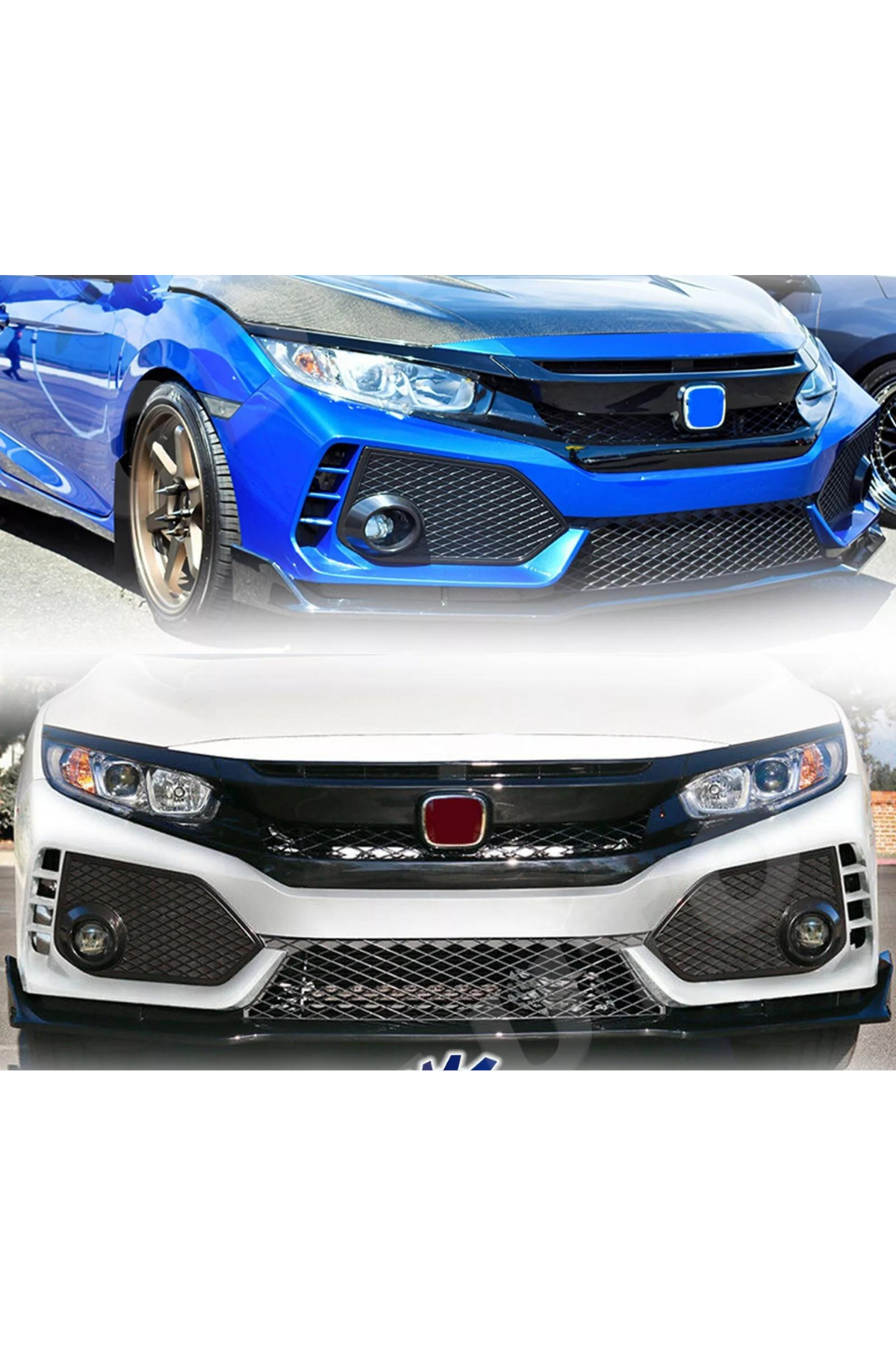 Front Bumper For 2016 Honda Civic Civic Fc5 Typer Body Kit Bumper Set Unpainted 2016-2021 | SML Dizayn