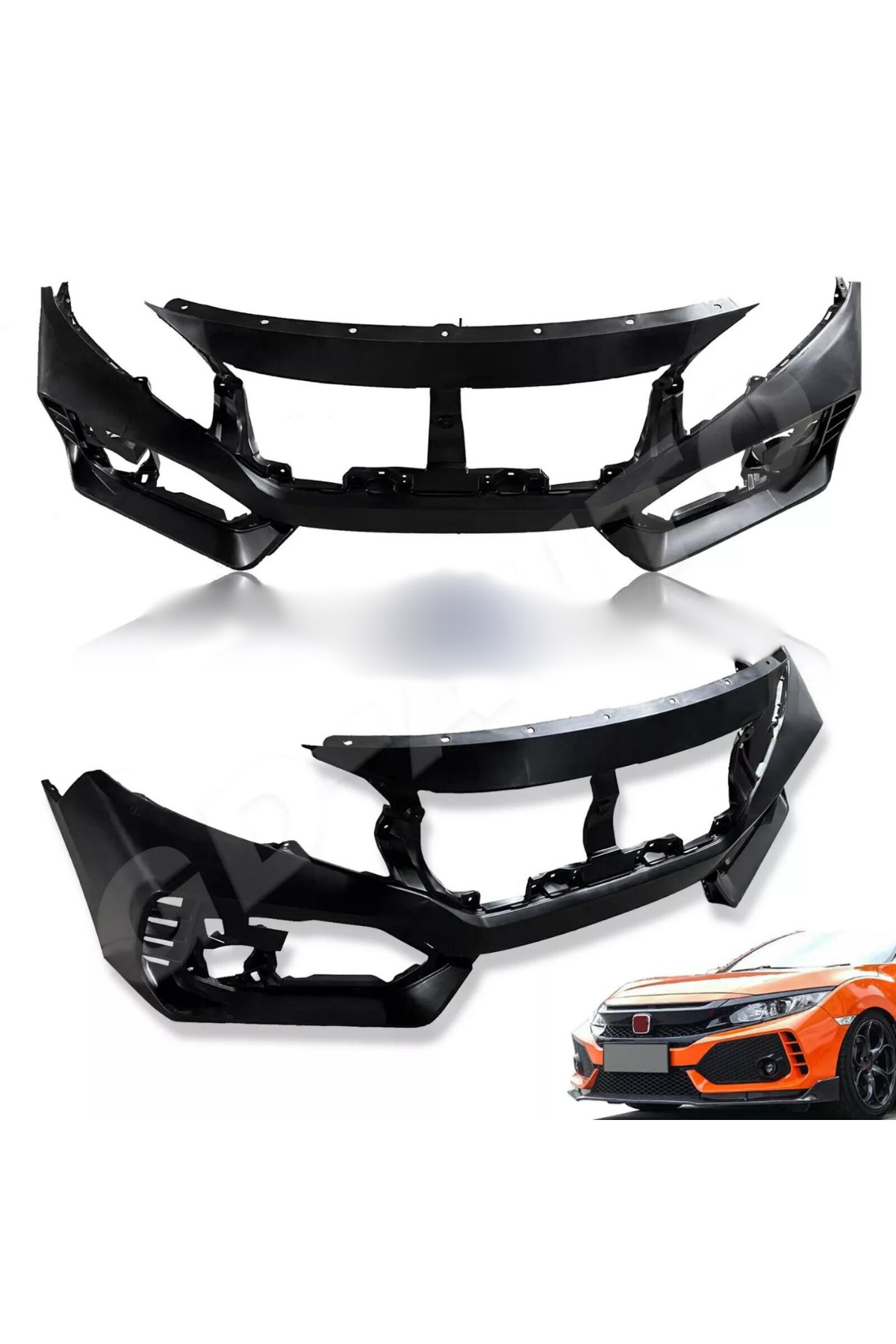 2015 Honda Civic Bumper Civic Fc5 Typer Body Kit Bumper Set Unpainted 2016-2021 | SML Dizayn