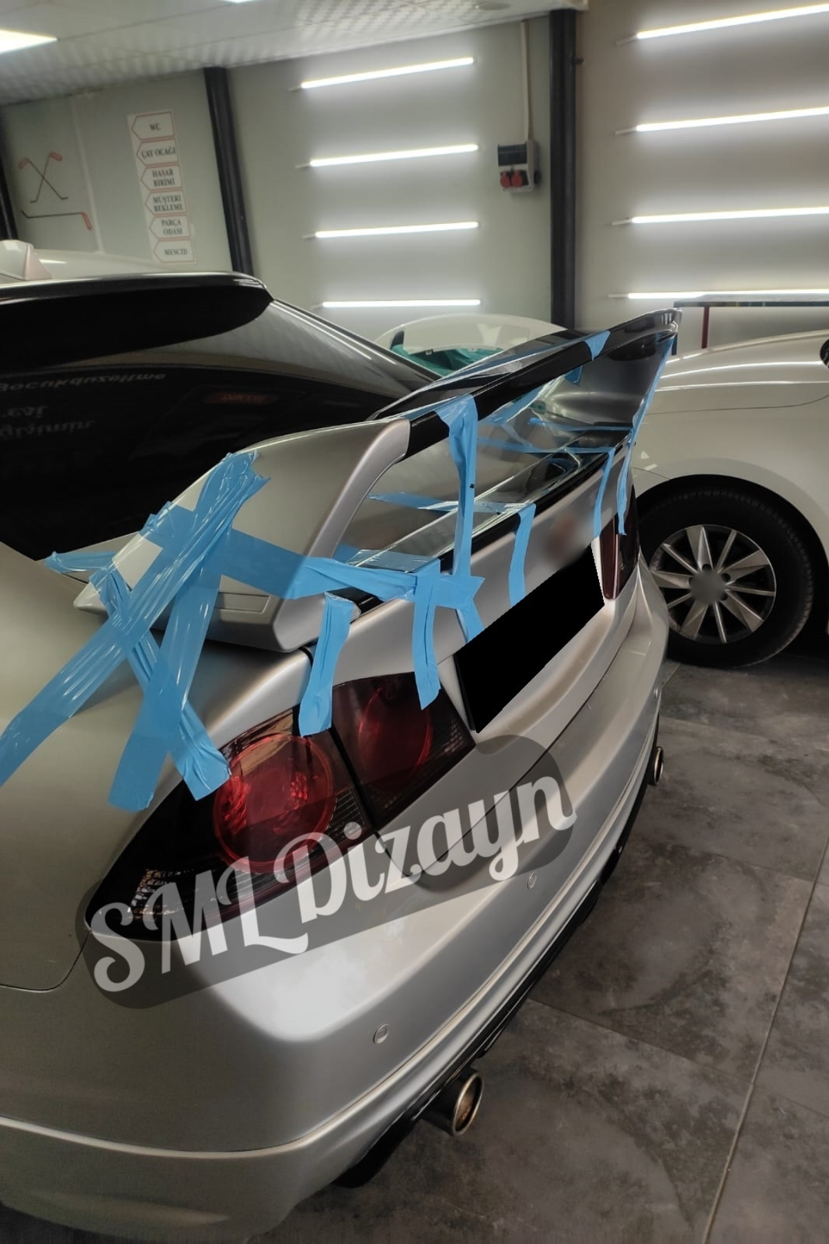 Oval Rear Wing Honda Civic FD6 Oval Tip Yüksek Bagaj Spoiler - 4 Parça Boyasız ABS Pl ...