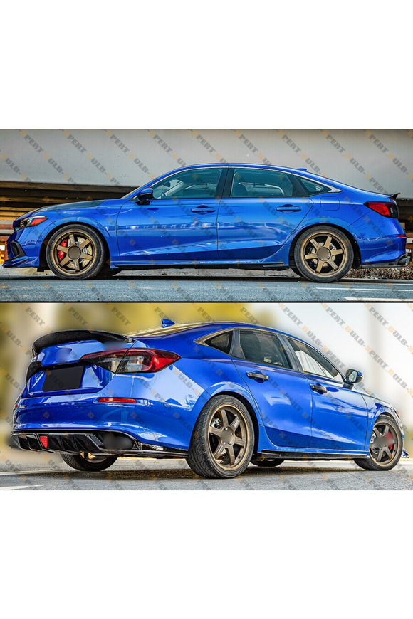 front lip and side skirts lips and rear diffuser lip for 2022-2023-2024 honda civic fe 1 