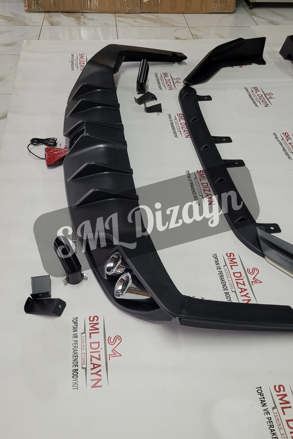 2022-2023-2024 honda civic fe 1 arka tampon ek difüzör lip difizör