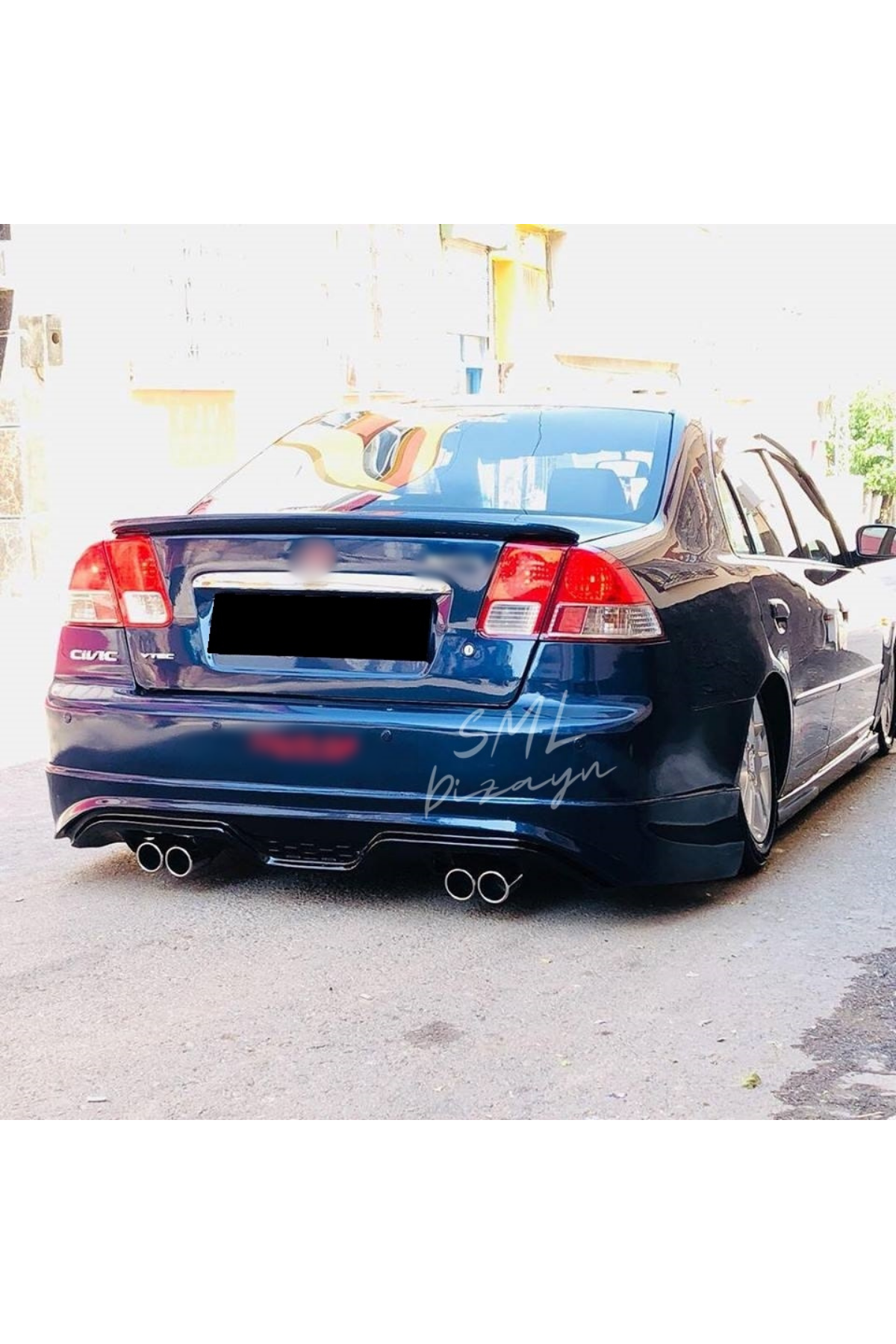Vtec Rear Wing Civic Vtec 2 Custom Rear Additional Diffuser Diffuser Unpainted Plasti ...