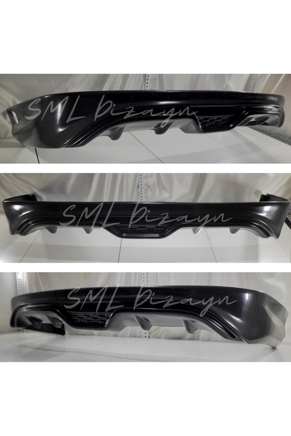 rear diffuser lip spoiler for honda civic 7th gen 2001-2002-2003-2004-2005-2006