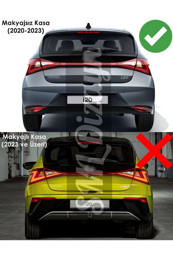 hyundai i20 mk3 pre facelift vs facelift rear bumper