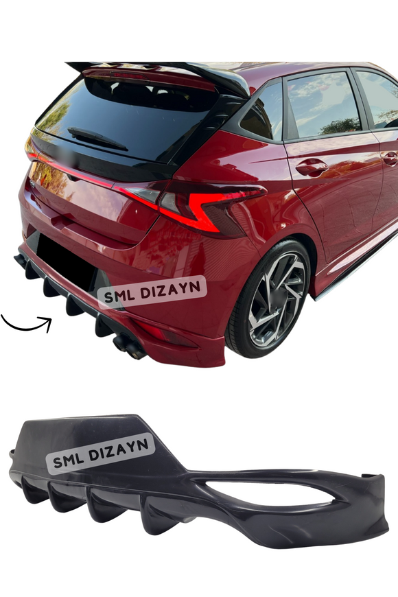 rear bumper diffuser splitter for hyundai i20 mk3 pre facelift