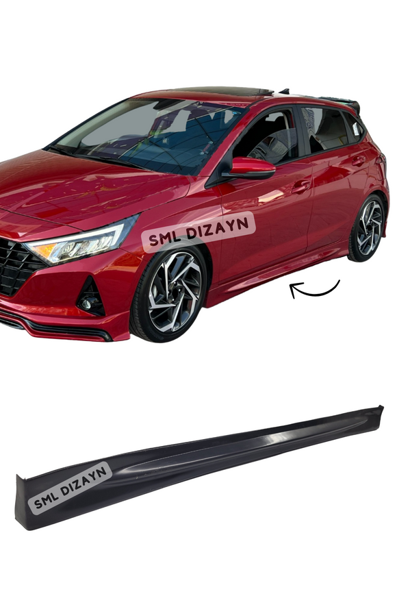 side skirts lips for hyundai i20 mk3 2020-2021-2022-2023-2024-2025
