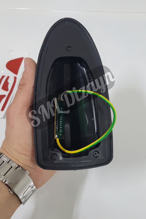 universal köpek balık sırtı anten kablolu parlak siyah