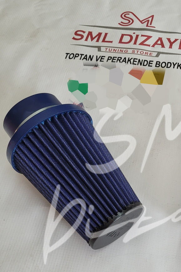 Universal Performans Açık Hava Filtresi (60 mm Boğaz Çapı) Mavi