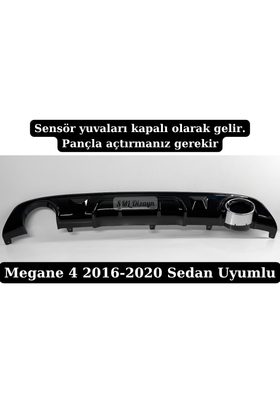 megane 4 sedan difüzör piano black