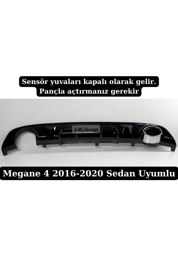 megane 4 sedan difüzör piano black