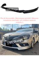 front lip splitter for renault megane 4 2016-2017-2018-2019-2020