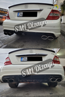 rear diffuser spoiler for mercedes w204 c180-c200 pre facelift 2007-2008-2009-2010-2011