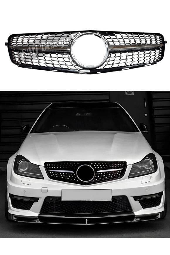 mercedes w204 c180-c200-c250 diamond ön panjur böbrek