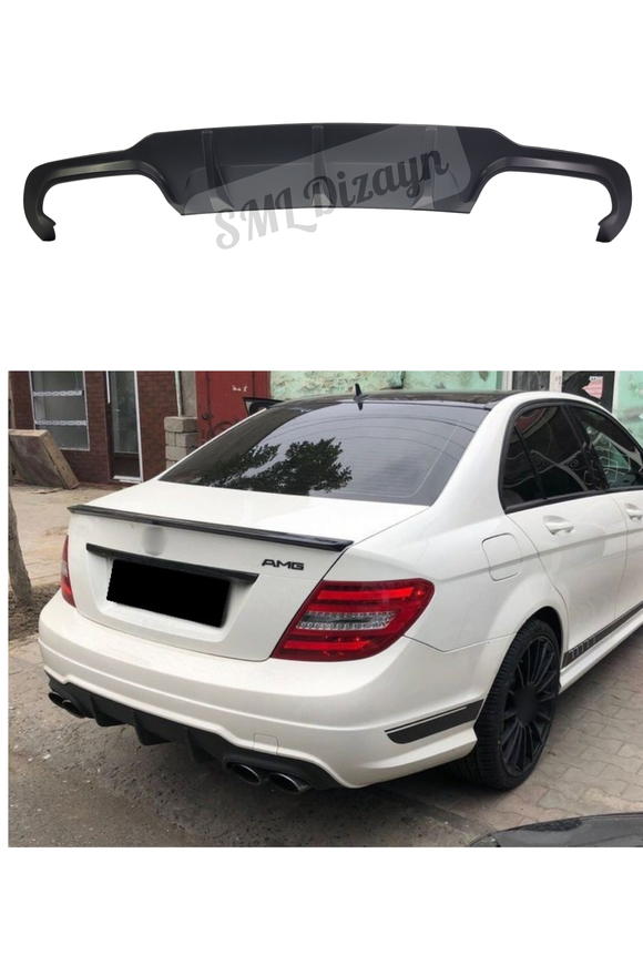 rear diffuser lip for mercedes w204 c series