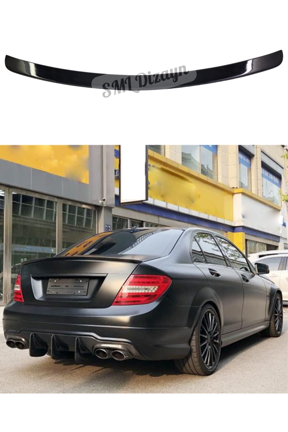 C Serisi W204 Spoiler AMG Bagaj Üstü Spoyler Parlak Siyah 2007-2014