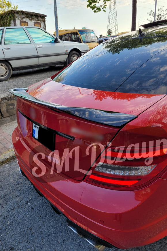 rear trun rt design spoiler for mercedes w204 c series