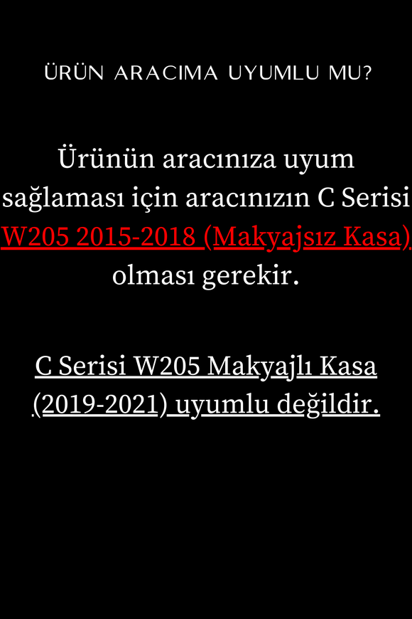 C Serisi W205 Diamond Ön Panjur Böbrek Gümüş Gri 2015-2018 (Makyajsız Kasa)