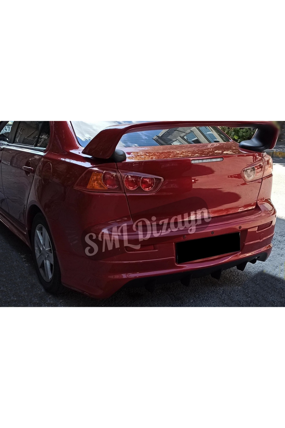 Lancer 10 Rear Diffuser Lancer Rear Additional Diffuser Unpainted 2006-2015 | SML Dizayn