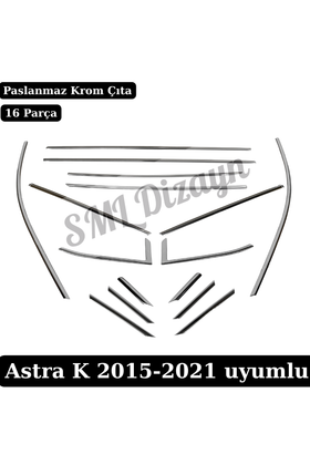 opel astra k krom cam çıtası