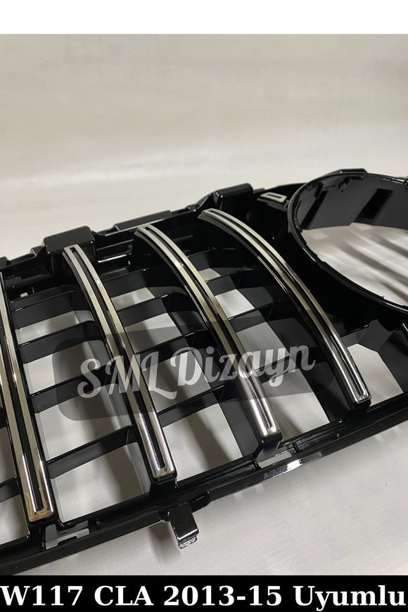 panamericana front silver grill for 2013-2014-2015 mercedes w117 cla 
