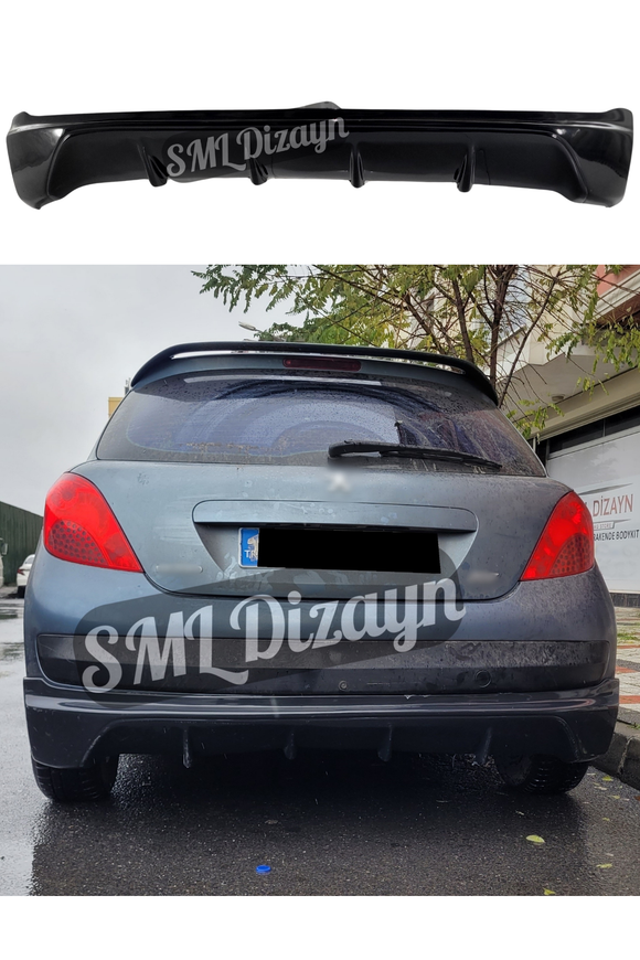 peugeot 207 arka ek tampon difüzör difizör