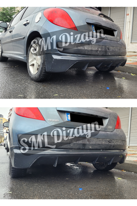 peugeot 207 arka ek tampon difüzör difizör