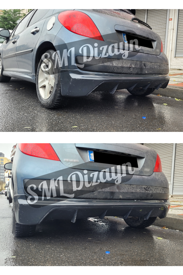 peugeot 207 arka ek tampon difüzör difizör