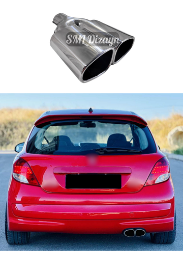 peugeot 207 rc egzoz ucu çiftli