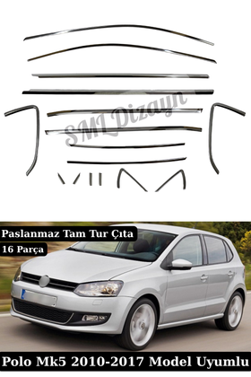 polo mk5 krom cam çıtası
