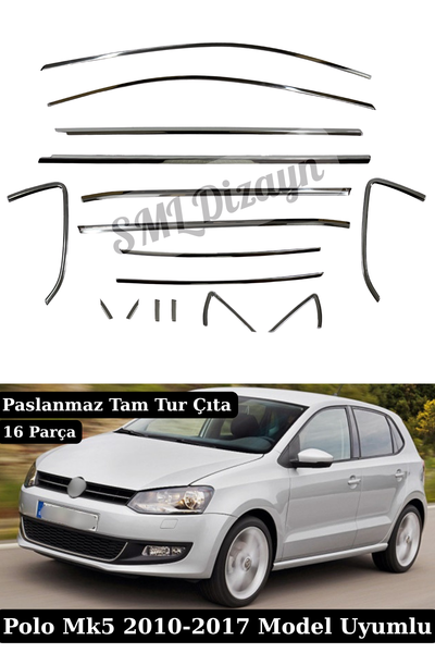 polo mk5 krom cam çıtası